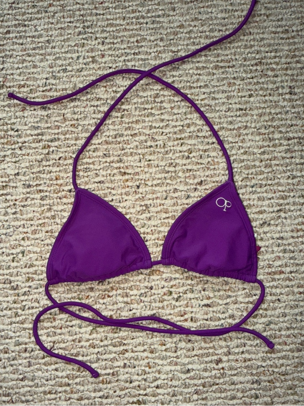OP Purple Plan Triangle Bikini Top